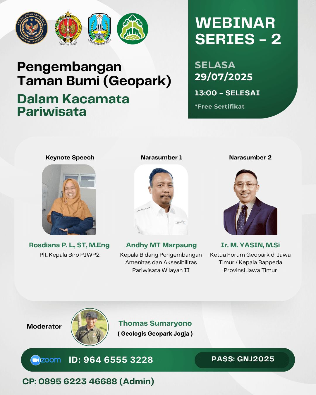 Webinar Series-2 : Pengembangan Taman Bumi (Geopark) dalam Kacamata Pariwisata