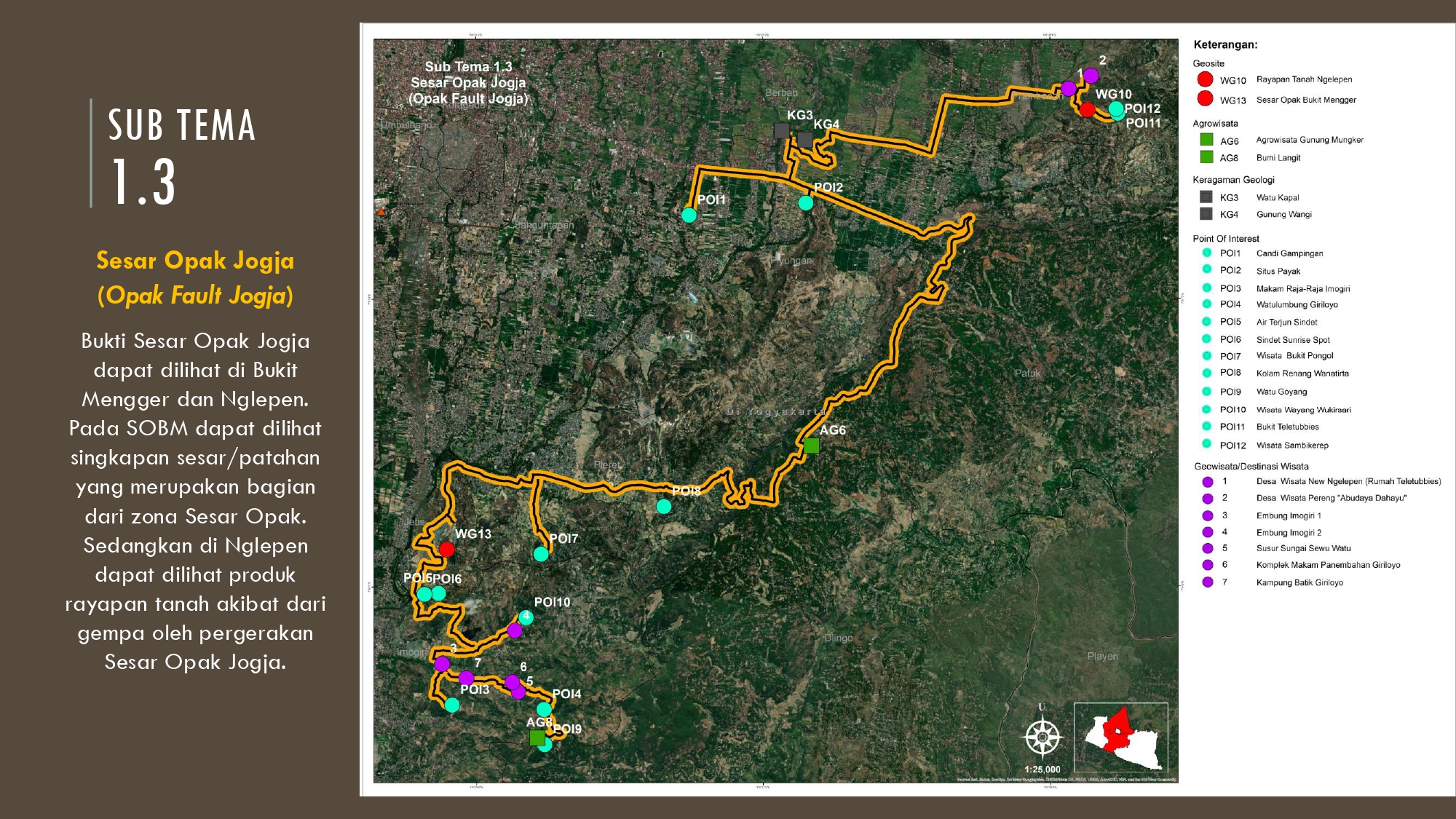Peta rute Sesar Opak Jogja